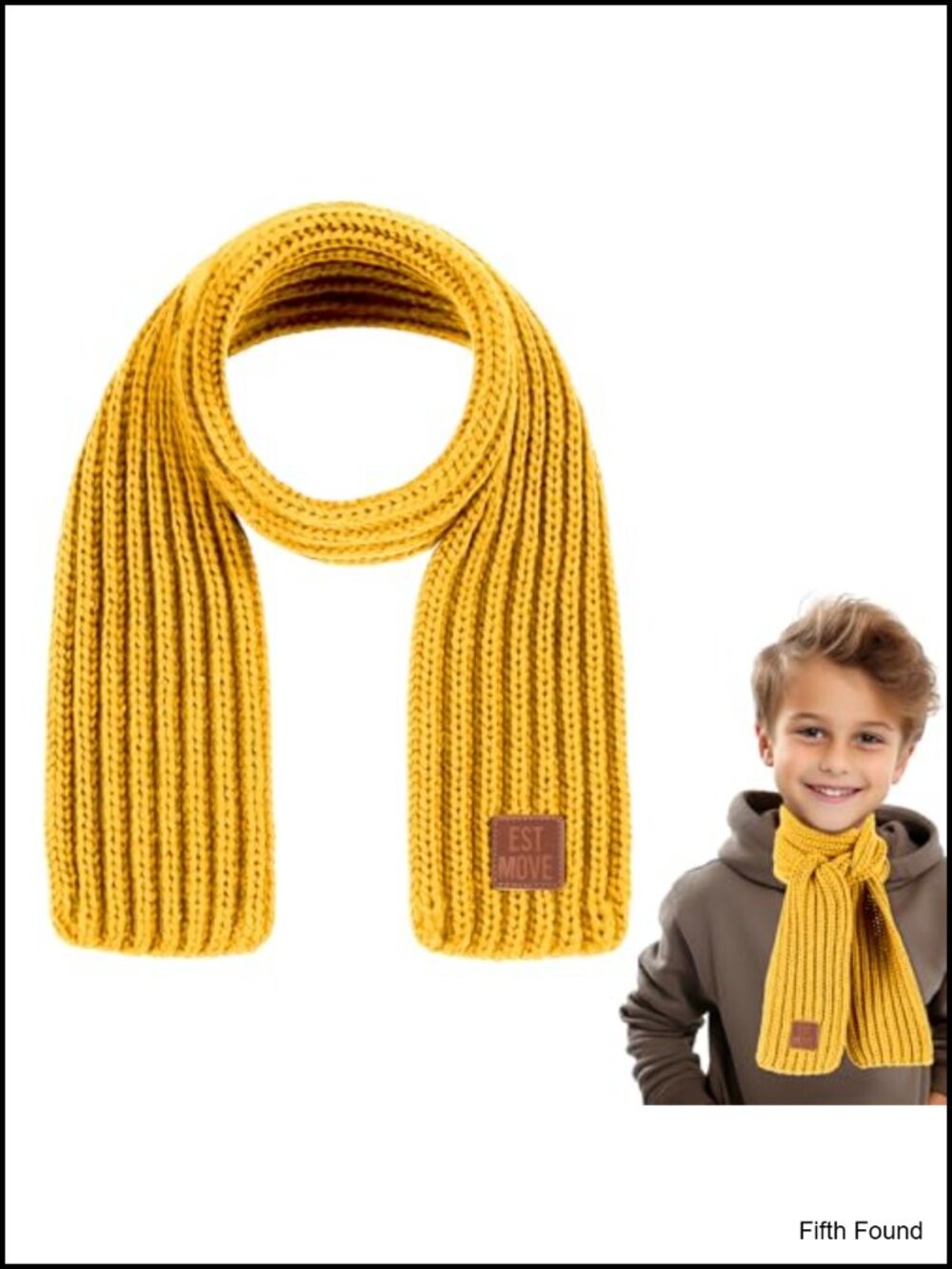 Abeillo Kids Winter Knit Scarf Soft Knitted Neck Warmer Wrap for Boys Girls